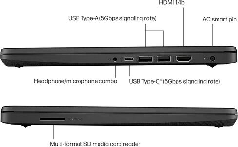 HP Windows 11 Laptop 14 inch HD Screen with Microsoft Office and 1TB Cloud Storage (1-Year)| 16GB RAM|64GB eMMC & 64GB Card & 128GB Portable SSD| Intel 4-Core CPU| Wi-Fi| Ultra Light| White| RK Bundle in Kuwait