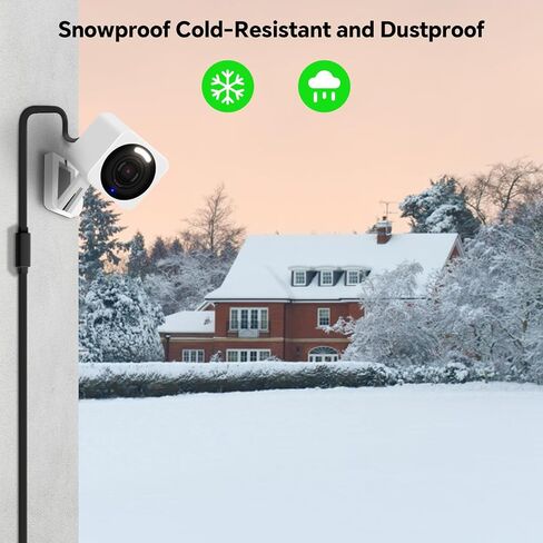30FT Outdoor Power Adapter for WYZE Cam V4, WYZE Cam OG/V3/V3 Pro, L-Shape Micro USB Extension Cable for WYZE Cam Pan V3, Replace for WYZE Plug, IP67 Waterproof Flat Cable Charge Your WYZE Camera in Kuwait