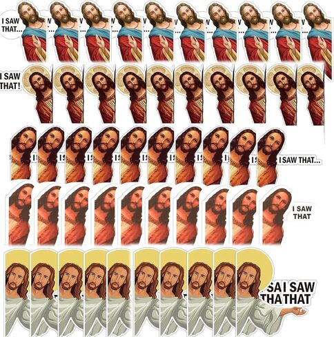 ملصقات I Saw That، ملصق مضحك للسيارة من الفينيل مقاوم للماء لأجهزة الكمبيوتر المحمول، لوح التزلج، زجاجة مياه (50 قطعة 3 بوصة، 4 أنماط) in Saudi Arabia