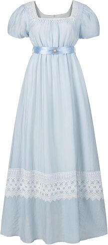 Regency Dresses for Women Regency Era Dress for Women Victorian Empire Waist Tea Party Ball Gown in Saudi Arabia