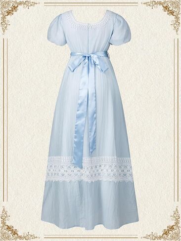 Regency Dresses for Women Regency Era Dress for Women Victorian Empire Waist Tea Party Ball Gown in Saudi Arabia
