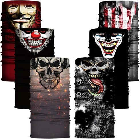 6 Pack Neck Gaiter Face Mask Bandana Scarf Balaclava for men women in Saudi Arabia