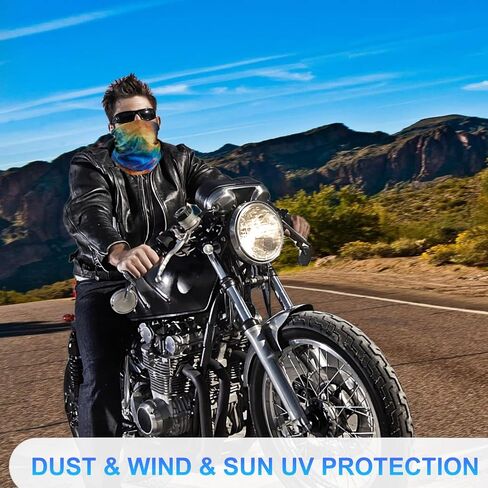 6 Pack Neck Gaiter Face Mask Bandana Scarf Balaclava for men women in Saudi Arabia