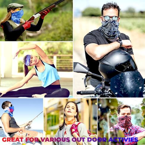 6 Pack Neck Gaiter Face Mask Bandana Scarf Balaclava for men women in Saudi Arabia