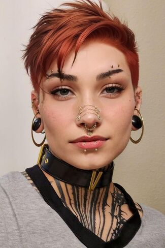 5Pcs Surgical Steel Across Top Nose Rings Chain for Women Nose Studs Nostril Chain for Women Men Chain Nose Piercing Jewelry Gold, Silver in Kuwait