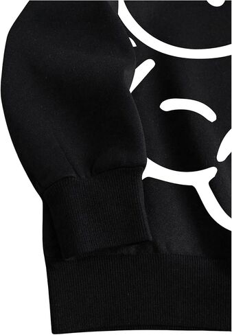 SHENHE Men's Loose Fit Bear Embroidery Long Sleeve Thermal Hooded Sweatshirt Hoodie Tops in Saudi Arabia
