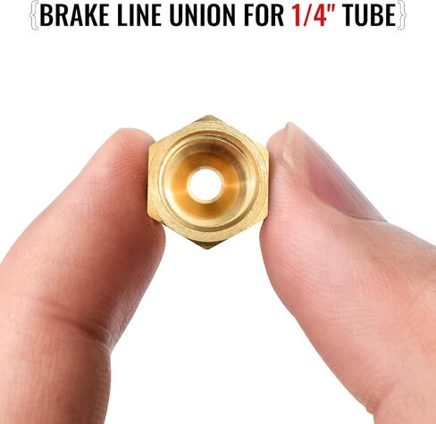 Brake Line Fittings for 1/4 inch Brake Line Tube, 7/16-24 Threads, 15 Pieces (5 Unions, 10 Nuts) in Saudi Arabia