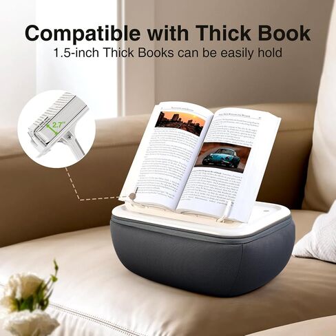 elitehood Tablet Pillow Stand, Foldable iPad Stand for Lap, Adjustable Tablet Bed Holder for Reading, iPad Pillow Pad for 4.7"-15.6" Tablets, iPad Pro 11, 13, Air, Kindle, Galaxy Tab, Books, Blue in Kuwait