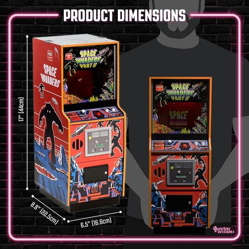 Quarter Arcades Official TMNT Turtles in Time 1/4 Sized Mini Arcade Cabinet by Numskull - Playable Replica Retro Arcade Game Machine - Micro Retro Console in Saudi Arabia