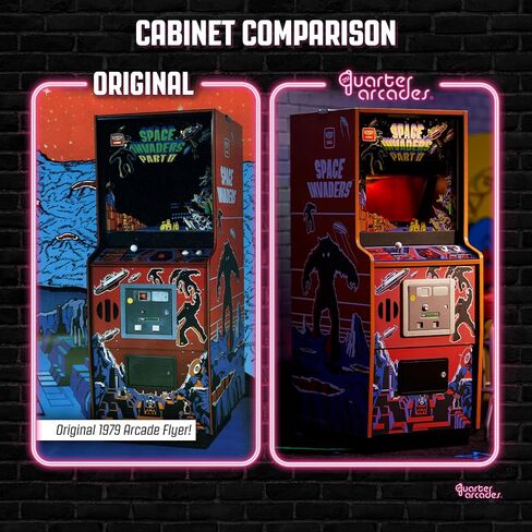 Quarter Arcades Official TMNT Turtles in Time 1/4 Sized Mini Arcade Cabinet by Numskull - Playable Replica Retro Arcade Game Machine - Micro Retro Console in Saudi Arabia