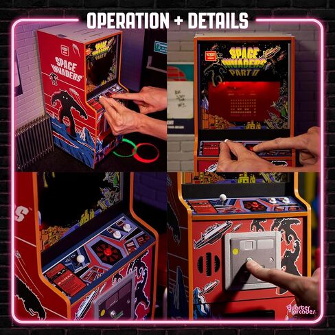 Quarter Arcades Official TMNT Turtles in Time 1/4 Sized Mini Arcade Cabinet by Numskull - Playable Replica Retro Arcade Game Machine - Micro Retro Console in Saudi Arabia