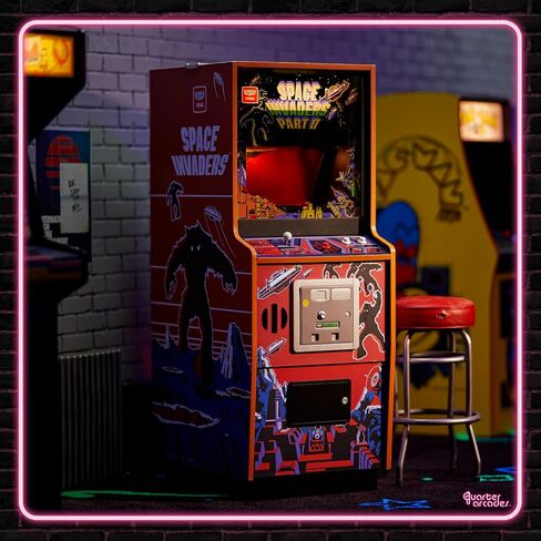 Quarter Arcades Official TMNT Turtles in Time 1/4 Sized Mini Arcade Cabinet by Numskull - Playable Replica Retro Arcade Game Machine - Micro Retro Console in Saudi Arabia