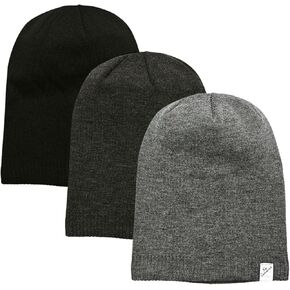 Soft Unisex Beanie Hat Set Hip-Hop Lightweight Slouchy Cap Winter Knit Caps for Running Skiing Cycling Sports