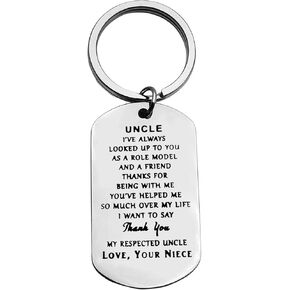 Xiahuyu Uncle Keychain Uncle Birthday Gift Fathers Day Gift for Uncle Christmas Gift Uncle Gift from Niece Nephew