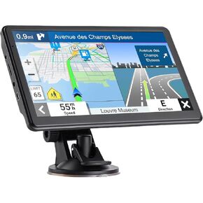 GPS Navigator for Car Truck RV, 9-inch High-Definition Touch Screen，2024 Maps (Free Lifetime Updates), Support Voice Turn Direction Guidance/Speed and Red Light Warning/Custom Truck Routing