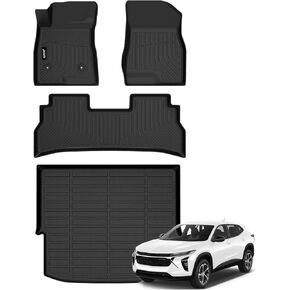 Jenofa-Car Floor Mats & Cargo Liner for 2024-2025 Buick Envista & 2024-2025 Chevy Trax LS/1RS/LT/2RS/ACTIV All Weather Floor Mats Set Custom for Trax Waterproof Durable Accessories Black