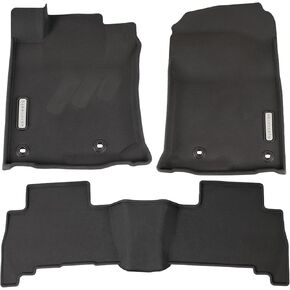 BaseLayer Floor Mats for Toyota 4Runner (2013-2024) & Lexus GX 460 (2014-2023) - Made in USA – Premium All-Weather Mats - Front (Gray Logo)