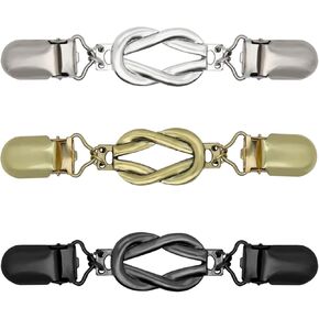 3 Pcs Sweater ClipsCinch Clips Vintage Dress Clips Back Cinch Elastic Shawl Cardigan Collar Clips Fit Dress Cinch Clip Pant Waist Tightener Clothes Clips for Women