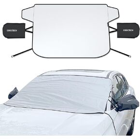 Windshield Cover for Ice and Snow,Winter Car Accessories for Man,Medium Windshield Cover with Snow Cover for Rearview Mirror,Suitable for Most Cars,Car Sun Shade Windshield.