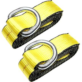 (Pack of 4) 2" X 12ft Feet Lasso Strap with D Ring Auto Tie Down