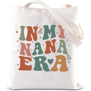 ENSIANTH Nana Shopping Bag Mother’s Day Gift In My Nana Era Handle Grandma Club Gift New Grandma Gift Nana To Be Gift