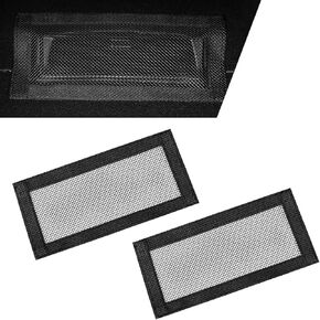 2 PCS Car Vent Covers, Mesh Rear Seat Air Conditioning Vent Protective Cover, Anti-Blocking Automotive Interior Accessories, Compatible with Tesla Model 3Y, 9.72" x 4.72 "(Black)