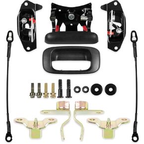 KARPAL Tailgate Hardware Rebuild Kit Compatible with 1999-2006 Chevy Silverado GMC Sierra w/Handle Bezel Latch Cable Hinge Rod Clip Bolt