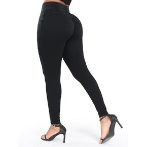 RIOJOY Women's Skinny Jeans High Waisted Pull On Jeggings Scrunch Butt Lifting Stretch Slim Fit Denim Pants