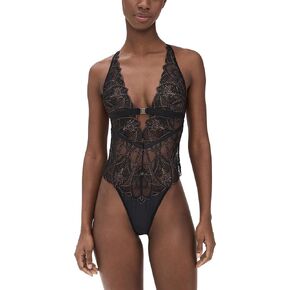 Thistle and Spire Women's Onyx Thong Bodysuit