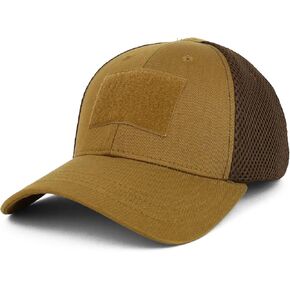 Hook and Loop Patch Flex Fitting Tactical Air Mesh Back Cap