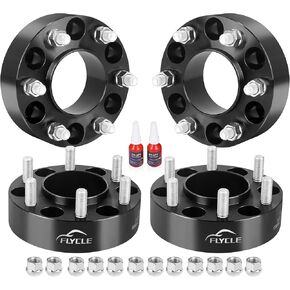 FLYCLE 6x135 to 6x5.5 Wheel Adapters for Chevy Sliverado 1500 Wheels on 2015-2025 F150 Vehicle, 1.5 inch 6x135 to 6x139.7mm Wheel Adapter with M14x1.5 Studs