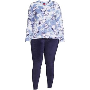 Peanuts Women's Snoopy 2 Piece Pajama Set (8-10) Blue