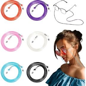 6 PCS Sunglasses Strap Cords 6 Colors Practical Glasses Strap Eye Glasses Holders Around Neck Glasses Chain