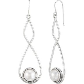 Silpada 'Infinite Love' Sterling Silver Freshwater Pearl Drop Earrings
