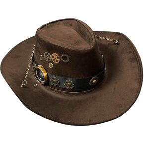 Steampunk Cosplay Gears Cowboy Hats Women Men Western Jazz Hat