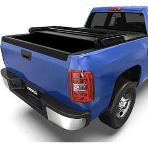 OEDRO Soft Tri-Fold Tonneau Cover, Custom Fit for Chevy Silverado 1500 / GMC Sierra 1500 New Body Style 2019-2025, Designed to Accommodate Fleetside 6.6 Ft Bed w/o Multi-Flex Tailgate