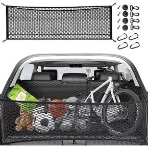 Cargo Net for Pickup Truck Compatible with SUV and Trucks Chevrolet Chevy Tahoe, GMC Yukon 2015-2025 Upgraded SUV Trunk Premier Car Rear Tailgate Netting with 4 Metal Hooks