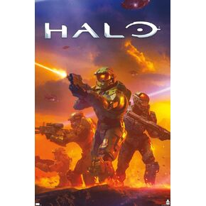 Trends International Halo - Master Chief Battle Wall Poster, 34L x 22.4W, Premium Unframed Version