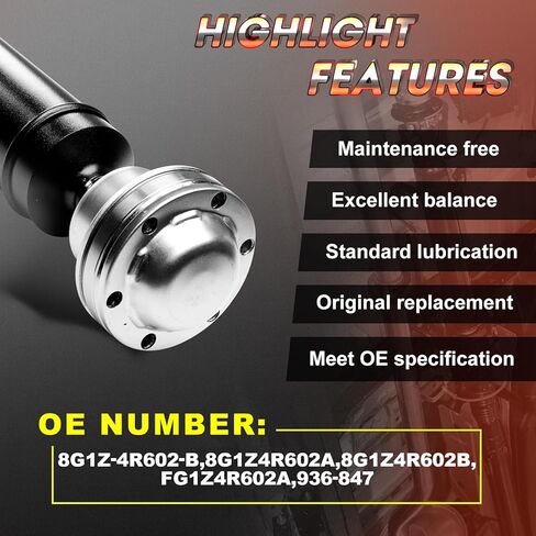 عمود المحرك مناسب لـ Explorer/Ford Taurus/Ford Taurus X/Police Interceptor Utility/Police Interceptor Sedan/Lincoln MKS، AT AWD، مجموعة عمود محرك الدعامة، استبدال الجانب الخلفي # 8G1Z4R602B in Kuwait