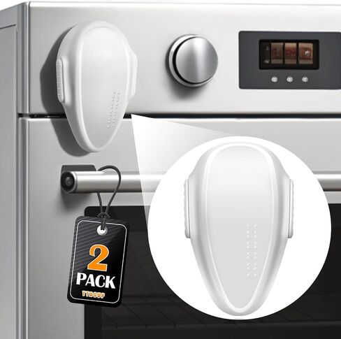 Oven Lock Child Safety (1 pack), Cabinet Locks Baby Proofing, Baby and Child Proof Locks for Drawer Oven Stove Door, Upgrade Heat-Resistant Material, Easy to Install, No Toolf Need - Black in Saudi Arabia