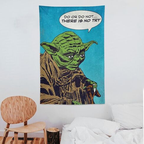There is No Try Inspirational Quote Tapestry - Motivational Wall Art for Living Room, Office, Bedroom Decor, 40x60 Inch Hanging Poster to Inspire and Motivate in Saudi Arabia