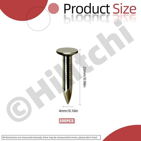 Hilitchi 300Pcs 20mm Steel Roofing Felt Nails Roofing Felt Pins Roofing Felt Lacquered Nails Asphalt Nails Used to Fasten Roofing Felt Asphalt Singles Slate Boards ﻿ in Saudi Arabia