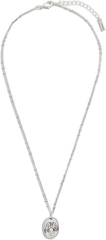 DEMDACO Guardian Angel Wing Heart Silver Gold Plated One Size Brass Metal Charm Necklace in Saudi Arabia