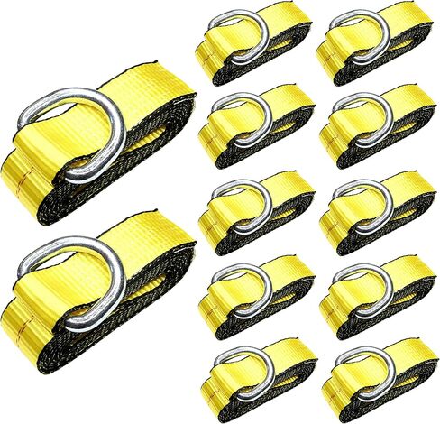 (Pack of 4) 2" X 12ft Feet Lasso Strap with D Ring Auto Tie Down in Saudi Arabia