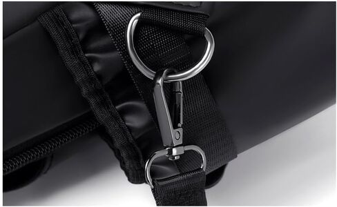 Convertible Anti-theft USB Port Sling Bag with Bottle Holder, Travel Hidden Zipper Crossbody Chest Shoulder Backpack (Black) in Saudi Arabia