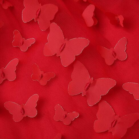 Uhnice Flower Girl Dress Floral Butterfly Tulle Tutu Bowknot for Wedding Birthday Party in Saudi Arabia