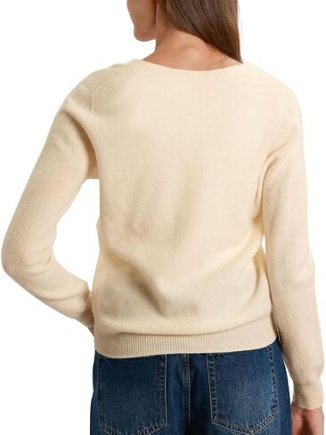 Amazhiyu Womens 100% Wool Pullover Sweaters Knit V Neck Long Sleeve Casual Tops in Saudi Arabia