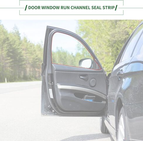 Motoforti Door Window Run Channel Seal, Weatherstrip Glassrun Channel Seal Strip, for Nissan Frontier 1997-2004, Rubber, Front Left, No.808312S400, Black, 1 Pc in Saudi Arabia