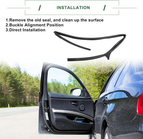 Motoforti Door Window Run Channel Seal, Weatherstrip Glassrun Channel Seal Strip, for Nissan Frontier 1997-2004, Rubber, Front Left, No.808312S400, Black, 1 Pc in Saudi Arabia