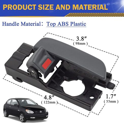 مقبض الباب الداخلي لـ 2006-2011 Hyundai Accent الجانب الأمامي الأيسر للمحرك 826101E000 in Kuwait